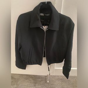 NWT ZARA CROPPED ZIP UP JACKET